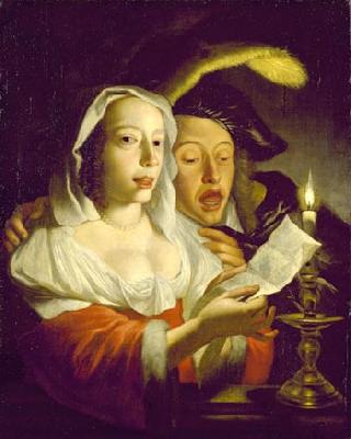 Jan Vermeer van Utrecht Singing Couple oil painting image
